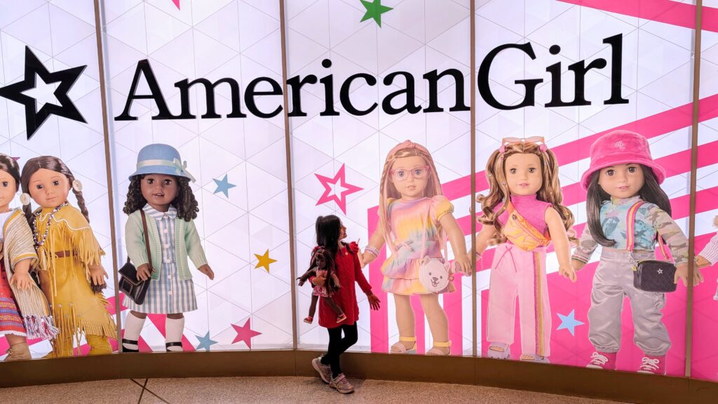 Visiting the American Girl Store for the first time in New York City