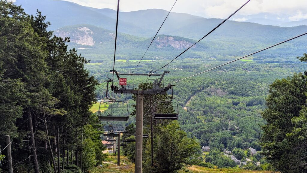 New Hampshire with kids - View from the Ski lift at Cranmore Mountain Adventure Park