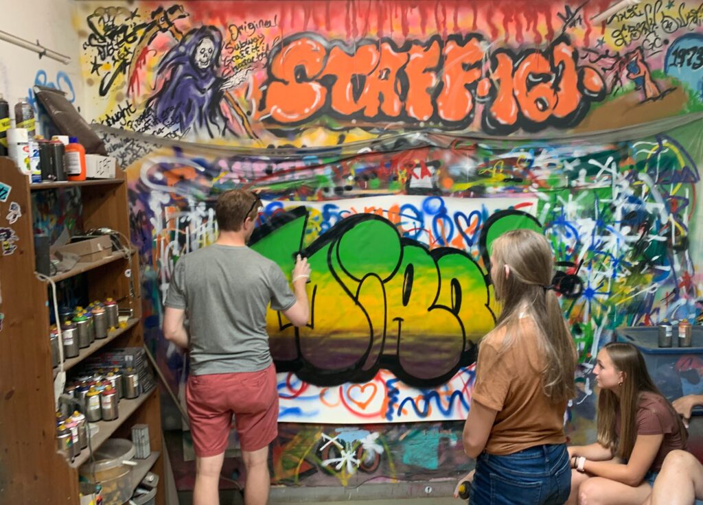 Creating Graffiti in Brooklyn, New York City