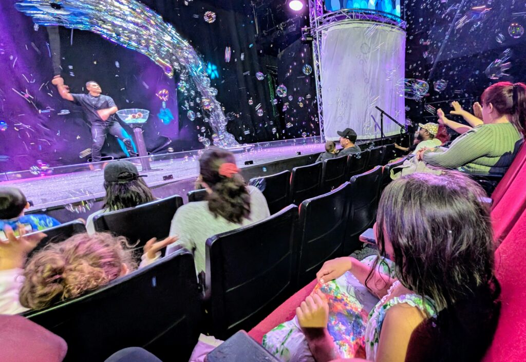 Watching the Gazillion Bubble Show in New York City