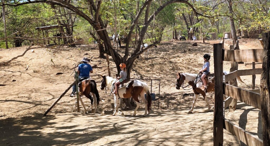Horseback riding with kids in Costa Rica