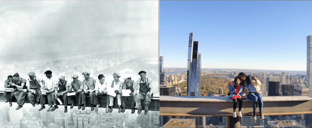 Just chilling on the beam on top of New York City