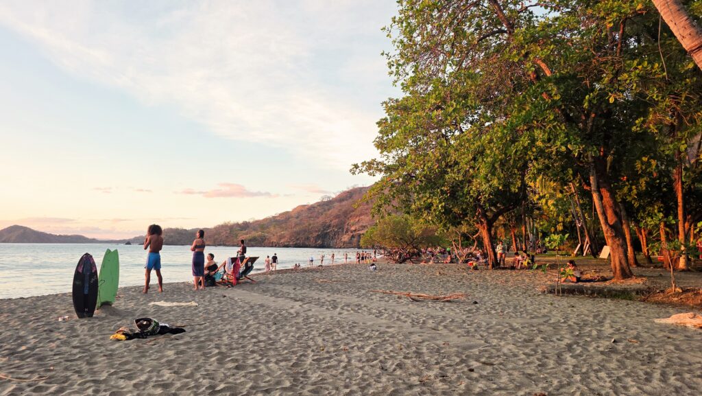 All Places to go in Costa Rica - Waiting for the sunset at Playa Hermosa in Guanacaste, Costa Rica